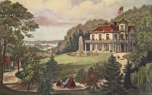 田舎の生活-夜、パブ。 1862年、キュリアーとアイブス 作： American School